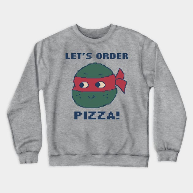 Let's Order A Pizza - Pixel Art Crewneck Sweatshirt by pxlboy